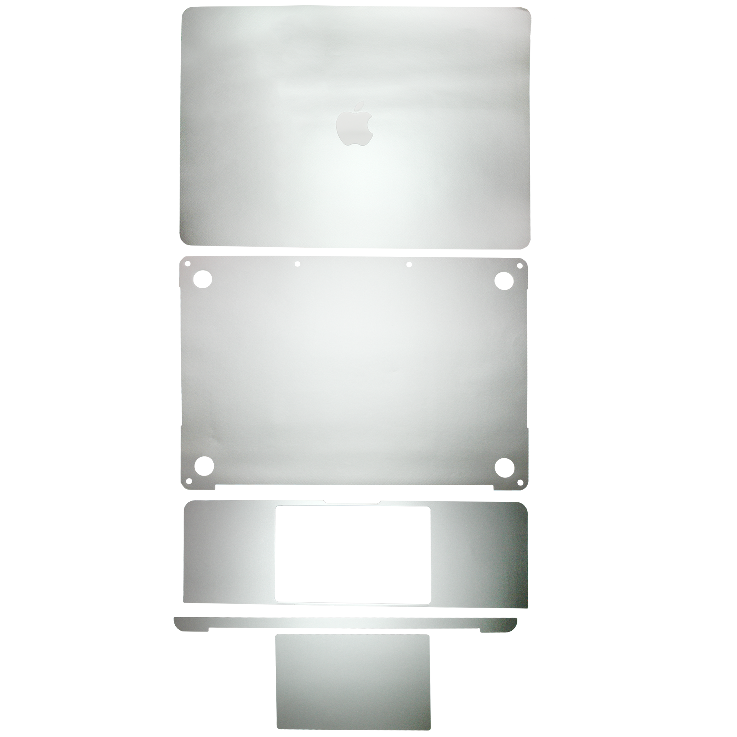 4in1 Skin (Top, Bottom, Keyboard, Trackpad) for MacBook Pro 13" A1989 (2018-2019) / A2159 (2019) / A1706 (2016-2017) – Silver