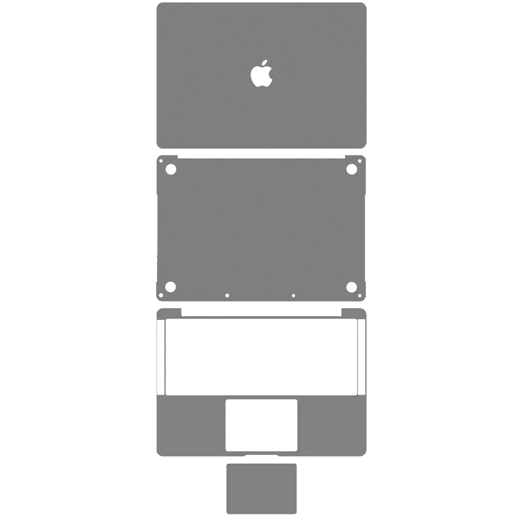 4in1 (Top, Bottom, Keyboard, Trackpad) Skin for MacBook Pro 13" A1708 (2016) (Space Gray)