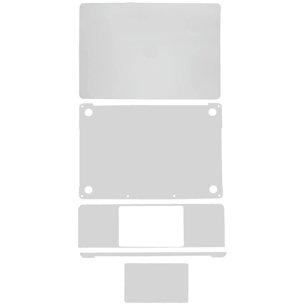 4in1 (Top, Bottom, Keyboard, Trackpad) Skin for MacBook Pro 13" A2251 (2020) (Silver)