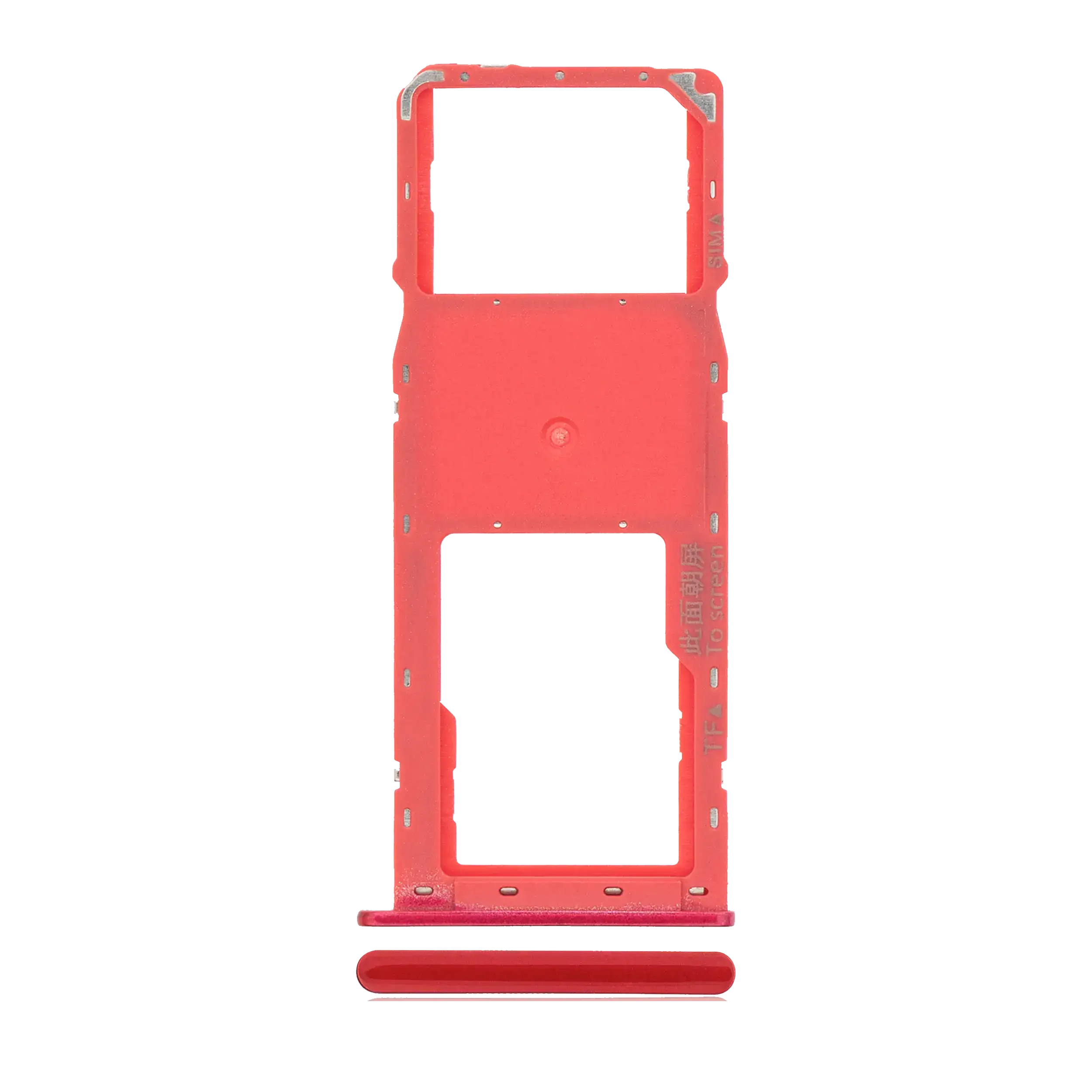 Einzel-SIM-Kartenfach für Samsung Galaxy A10S/A20S (Rot)