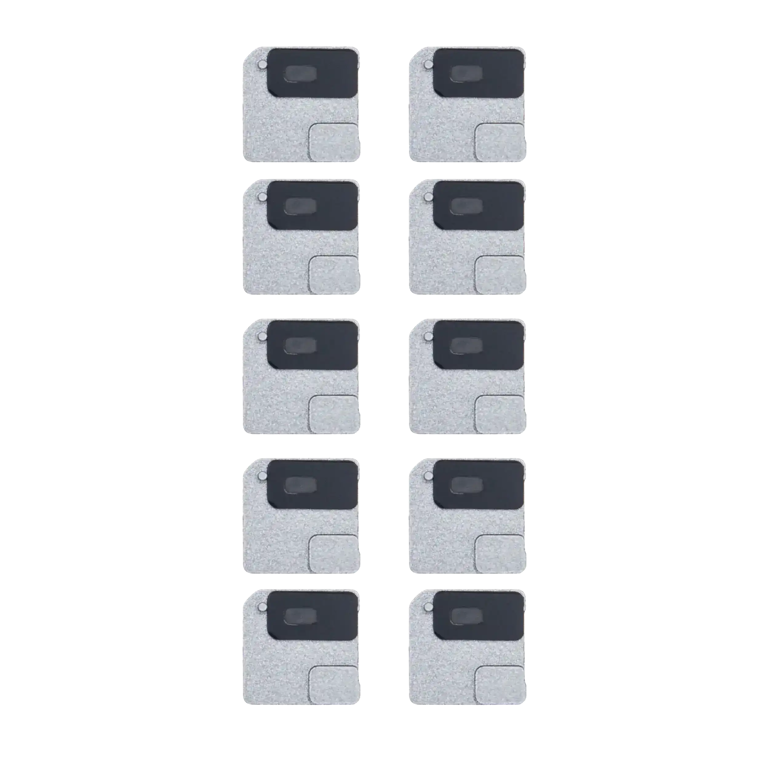 Flashlight / Power Flex Bracket with Microphone Grille for iPhone 12 Mini (Black) (10 Pack)
