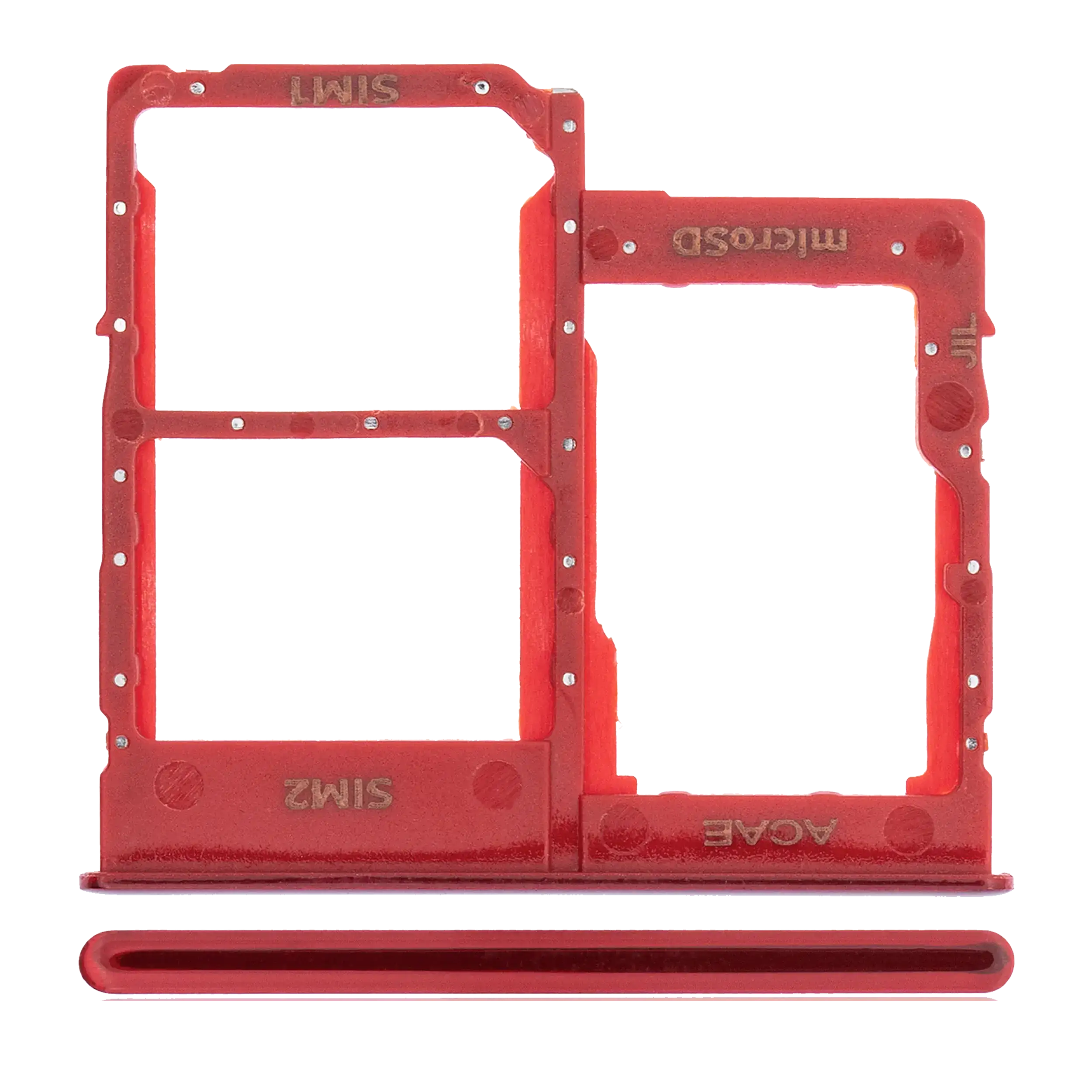 Dual SIM Card Tray for Samsung Galaxy A40 (A405 / 2019) (Red)