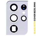 Rear Camera Lens with Bezel for Samsung Galaxy S21 Ultra (Phantom Silver)