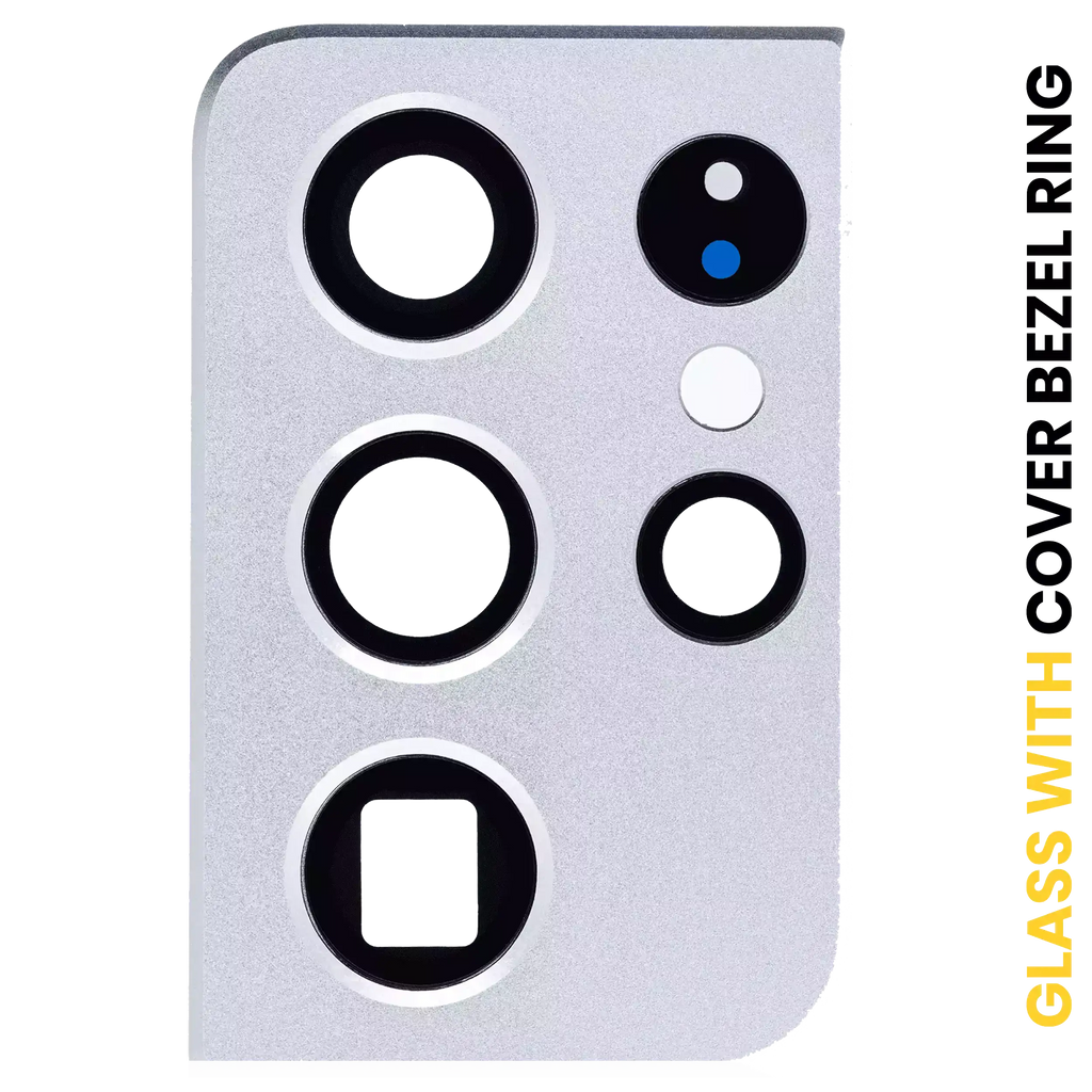 Rear Camera Lens with Bezel for Samsung Galaxy S21 Ultra (Phantom Silver)