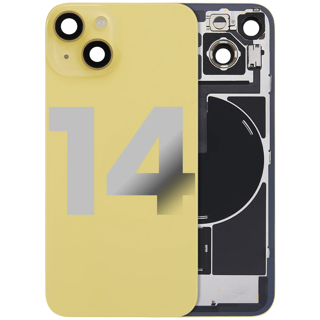 Original Apple-Ausbau B gebraucht – iPhone 14 Backcover Gelb