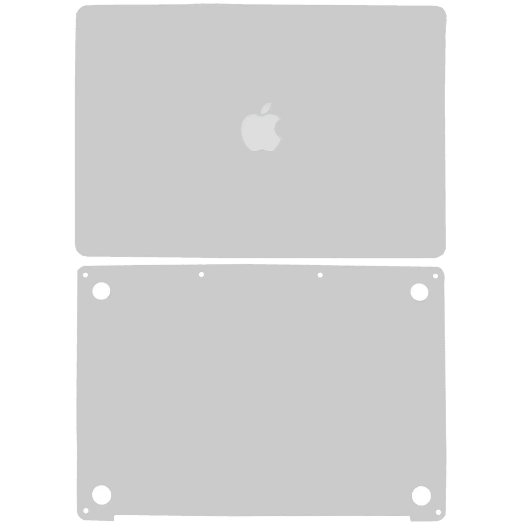 2-in-1 Skin (Top and Bottom) for MacBook Pro 13" A2289/A2338 (2020) Silver
