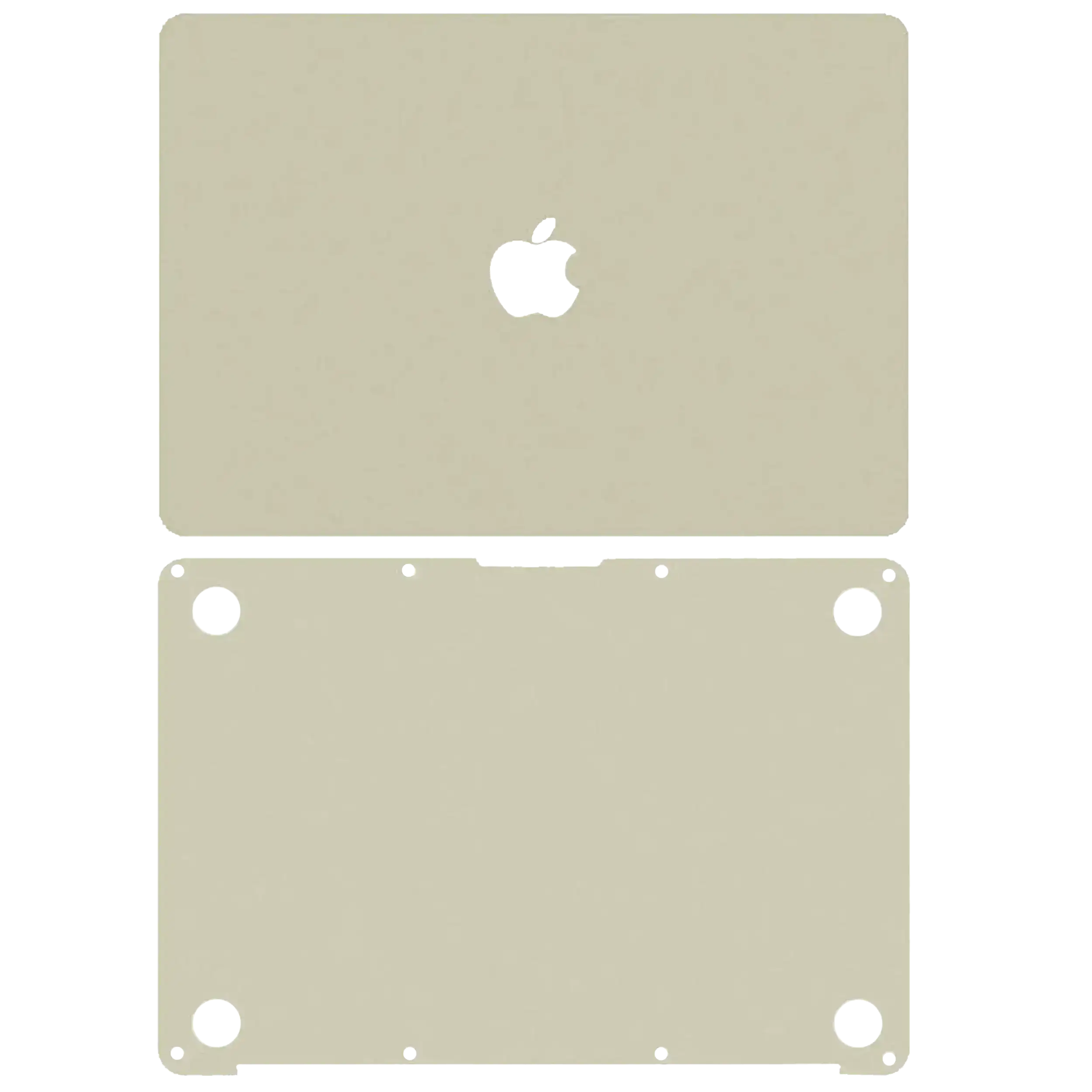 2 in 1 (Top and Bottom) Skin für MacBook 12" A1534 (2015-2017) (Gold)
