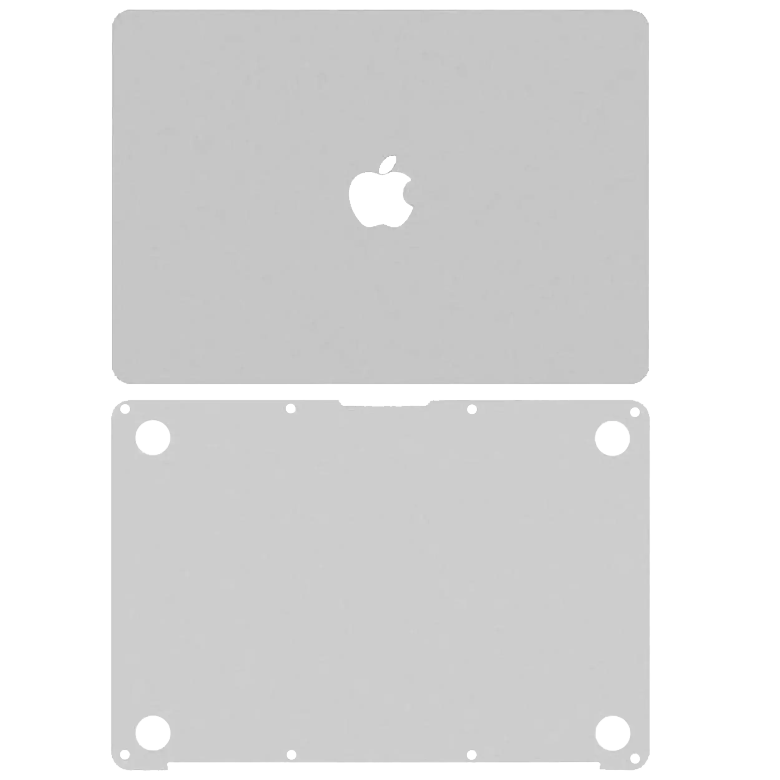 2-in-1 Protective Film (Top and Bottom) for MacBook 12" A1534 (2015-2017) Silver