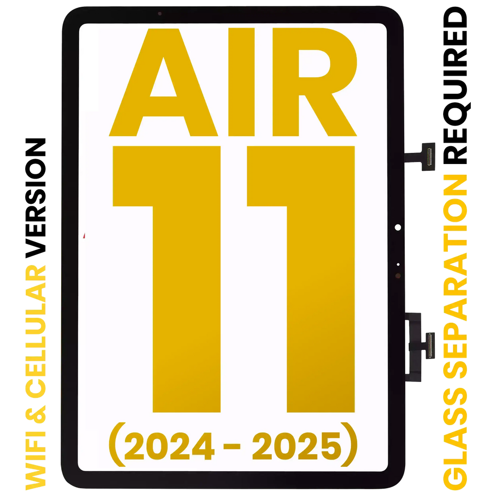 Digitizer iPad Air 11 (2024/25) Premium Schwarz Glastrennung erforderlich