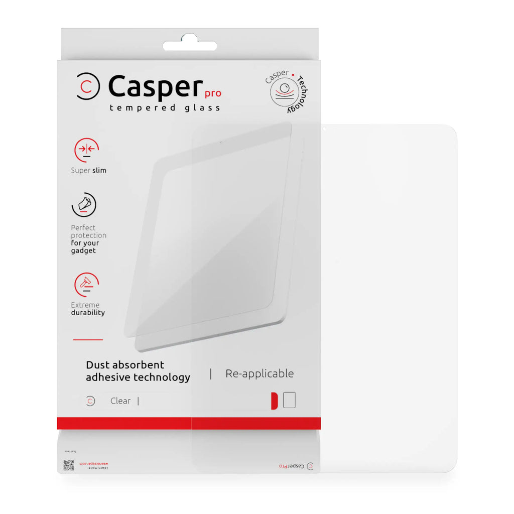Casper Pro Temperglas für iPad Pro 11" 5th Gen (2024) (Retail Pack) (Clear)