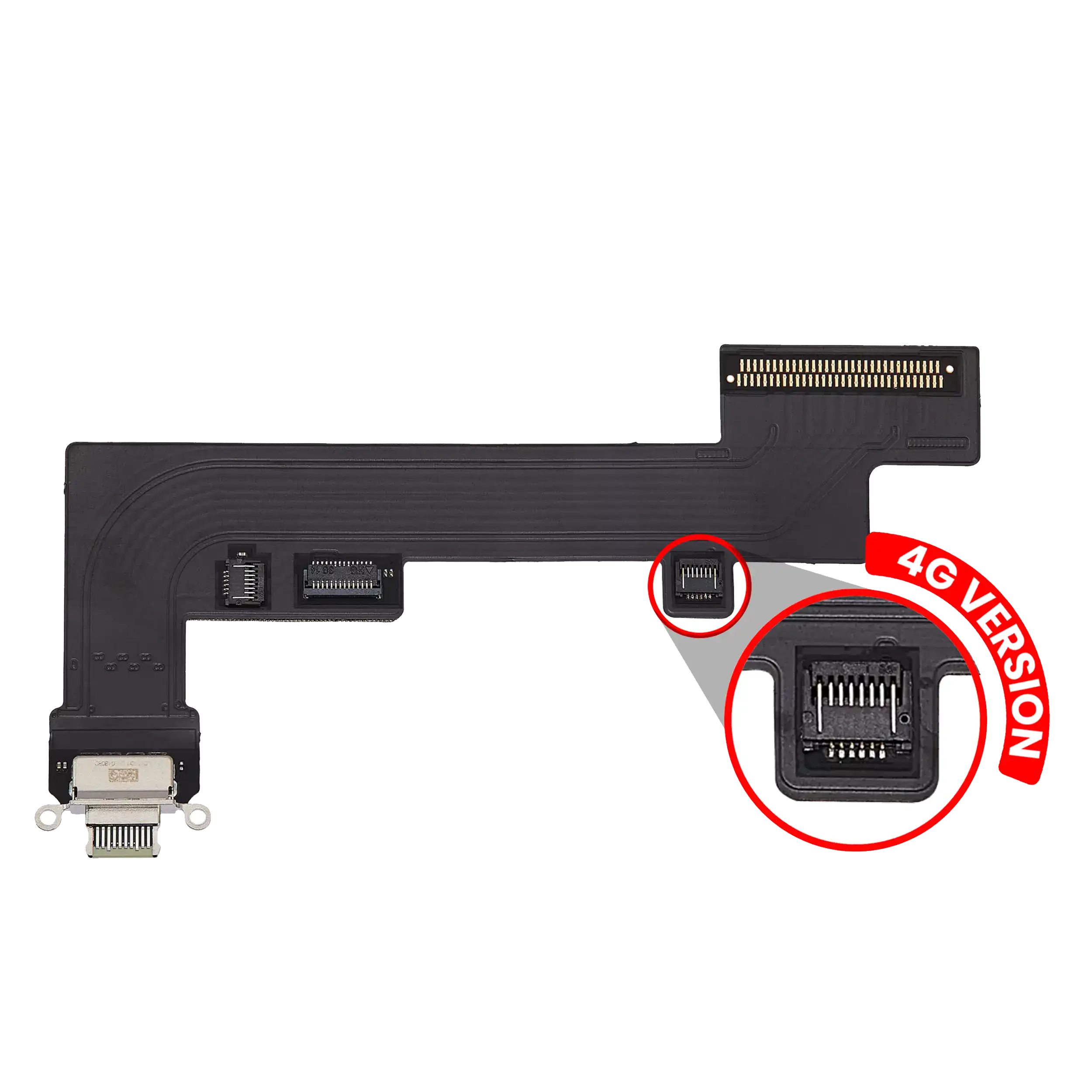 Charging Port Flex Cable for iPad Air 4 / iPad Air 5 (Cellular) (Aftermarket Plus) (Green)
