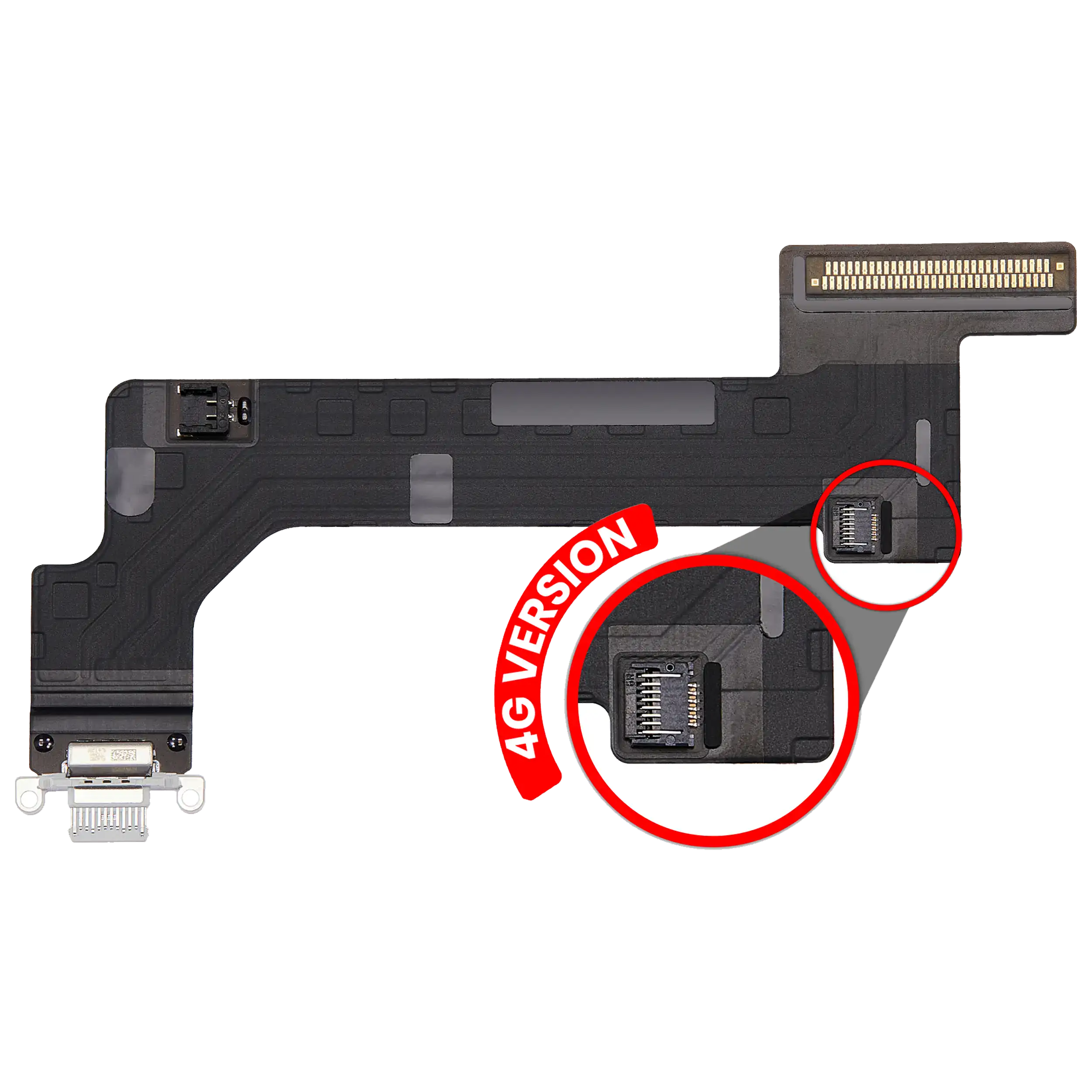 Charging Port Flex Cable for iPad 10 (2022) (Cellular) (Premium) (Silver)