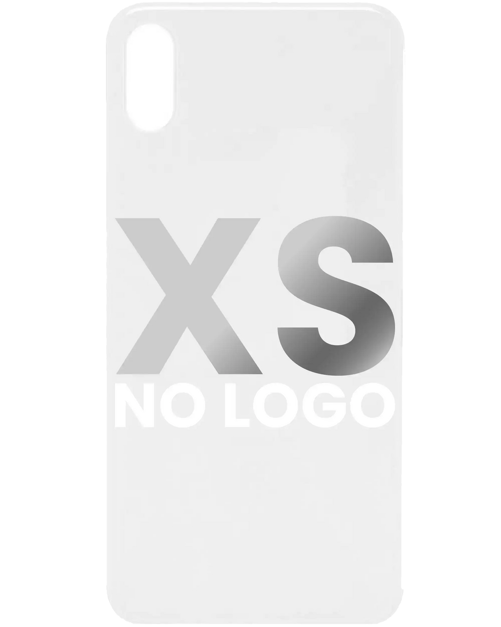 Back Cover for iPhone XS, No Logo, Silver