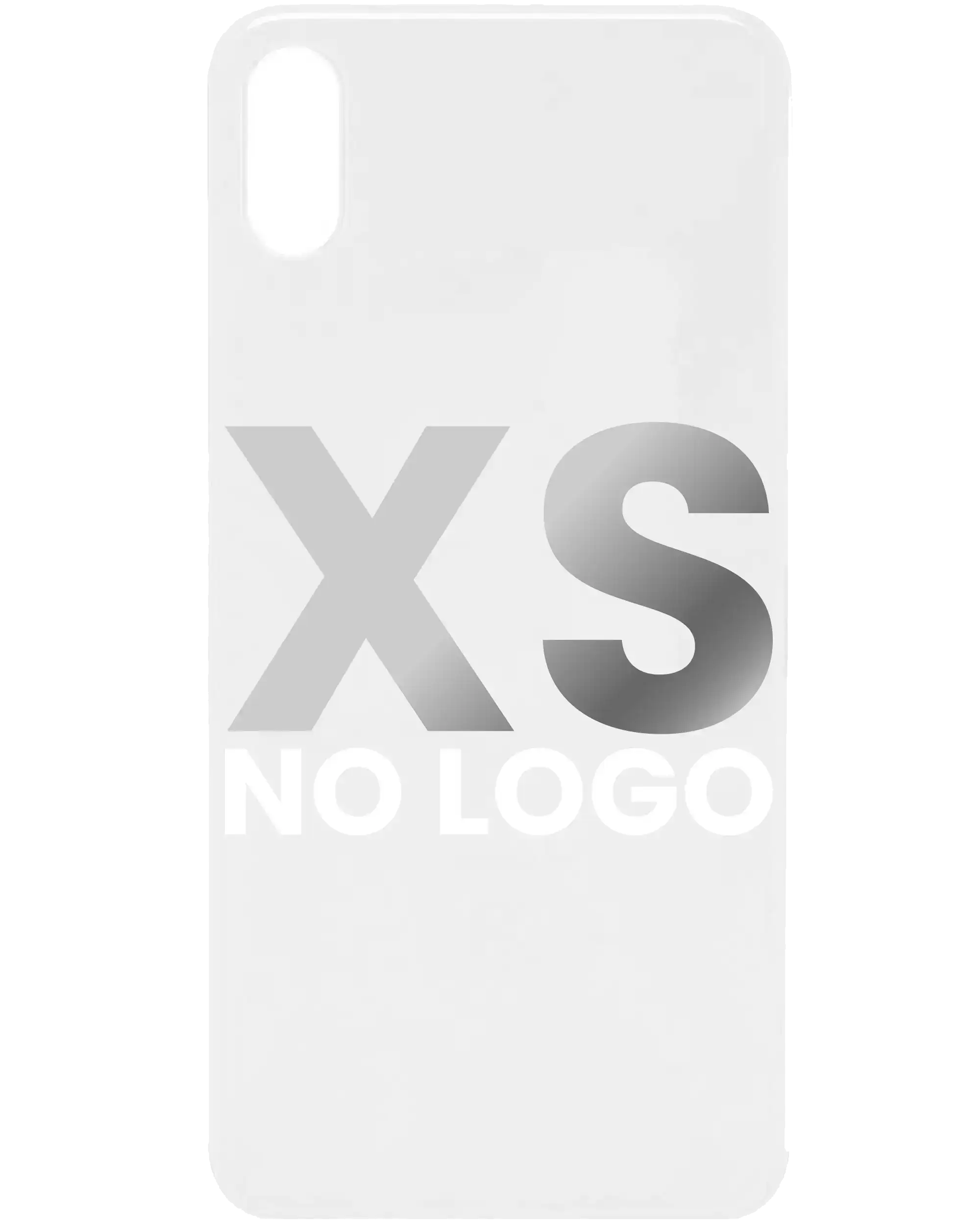 Back Cover for iPhone XS, No Logo, Silver