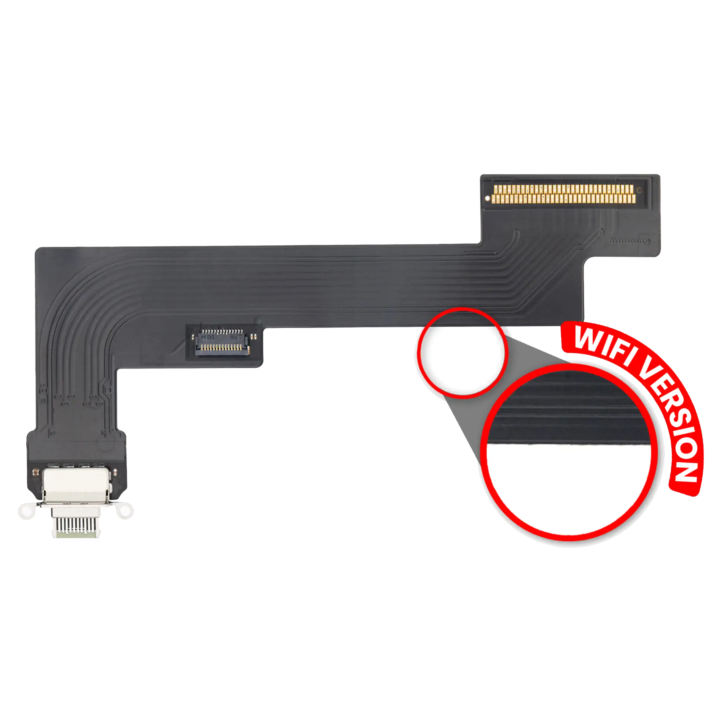 Charging Port Flex Cable for iPad Air 4 (WiFi Only) (Aftermarket Plus) (Green)