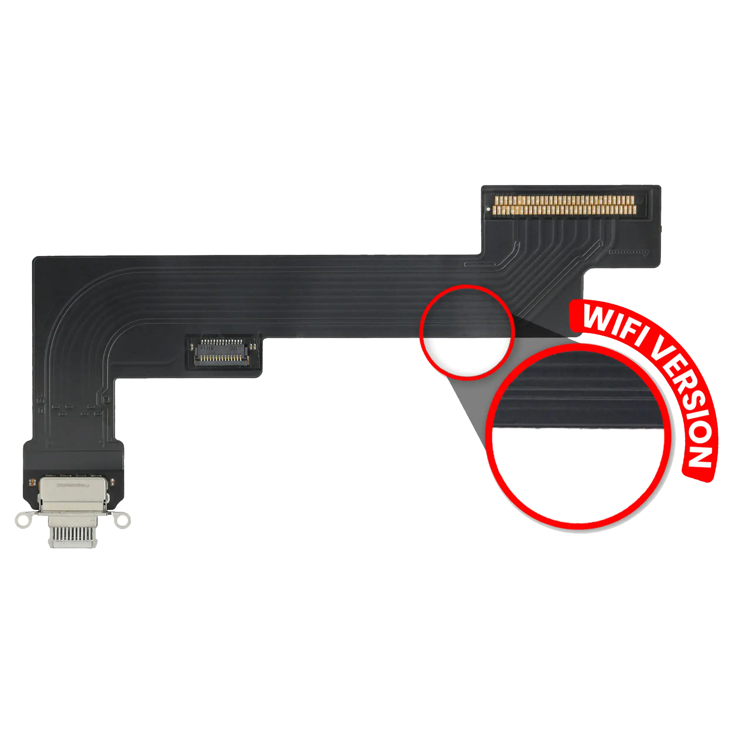 Ladebuchse-Flexkabel für iPad Air 4 (WiFi Only) (Aftermarket Plus) (Weiß)