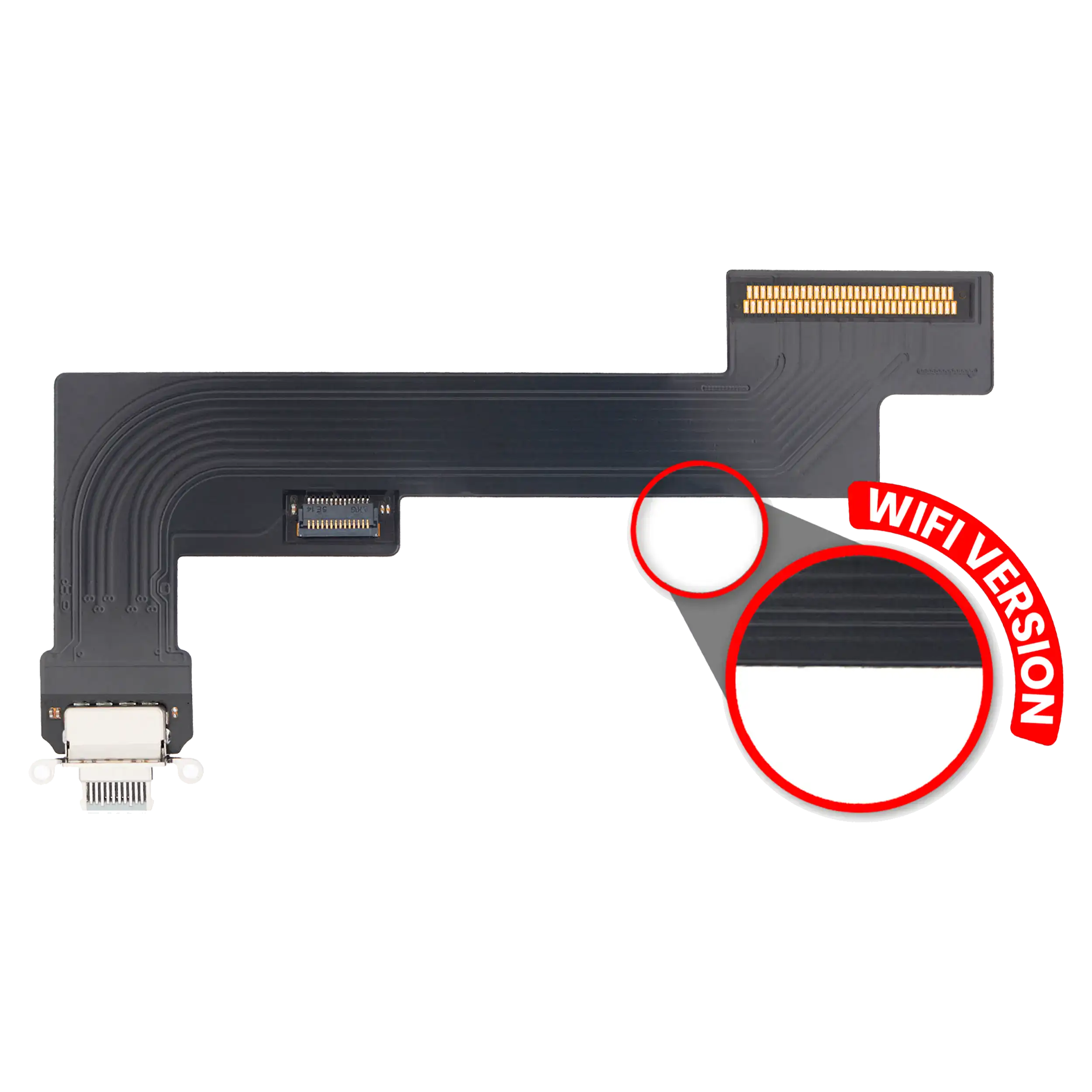 Charging Port Flex Cable for iPad Air 4 (WiFi Only) (Aftermarket Plus) (Sky Blue)
