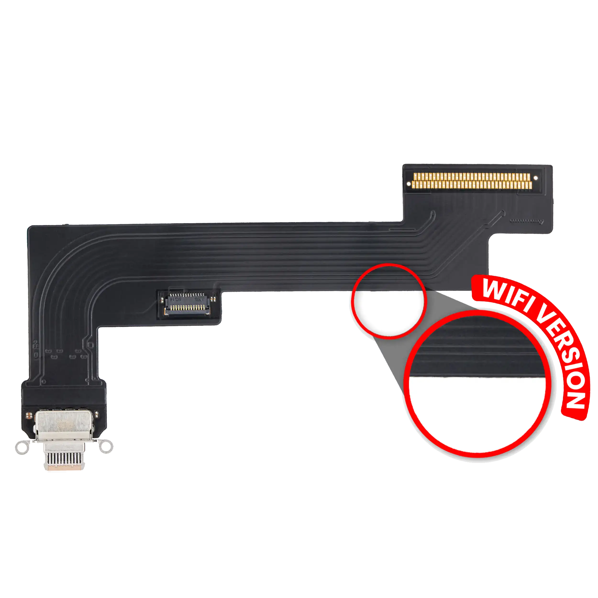 Ladebuchse-Flexkabel für iPad Air 4 (nur WiFi) (Aftermarket Plus) (Rose Gold)