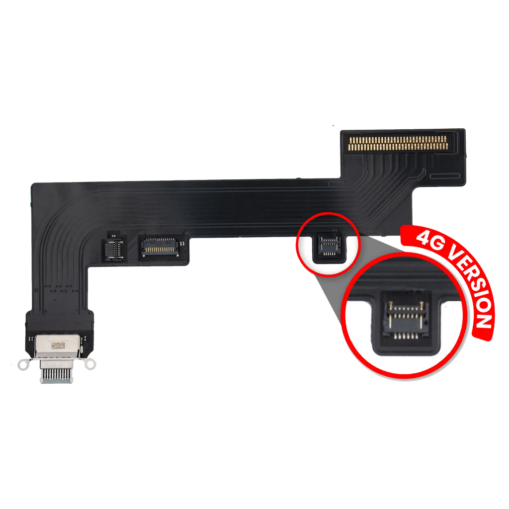 Charging Port Flex Cable for iPad Air 4 (Cellular) (Aftermarket Plus) (Sky Blue)