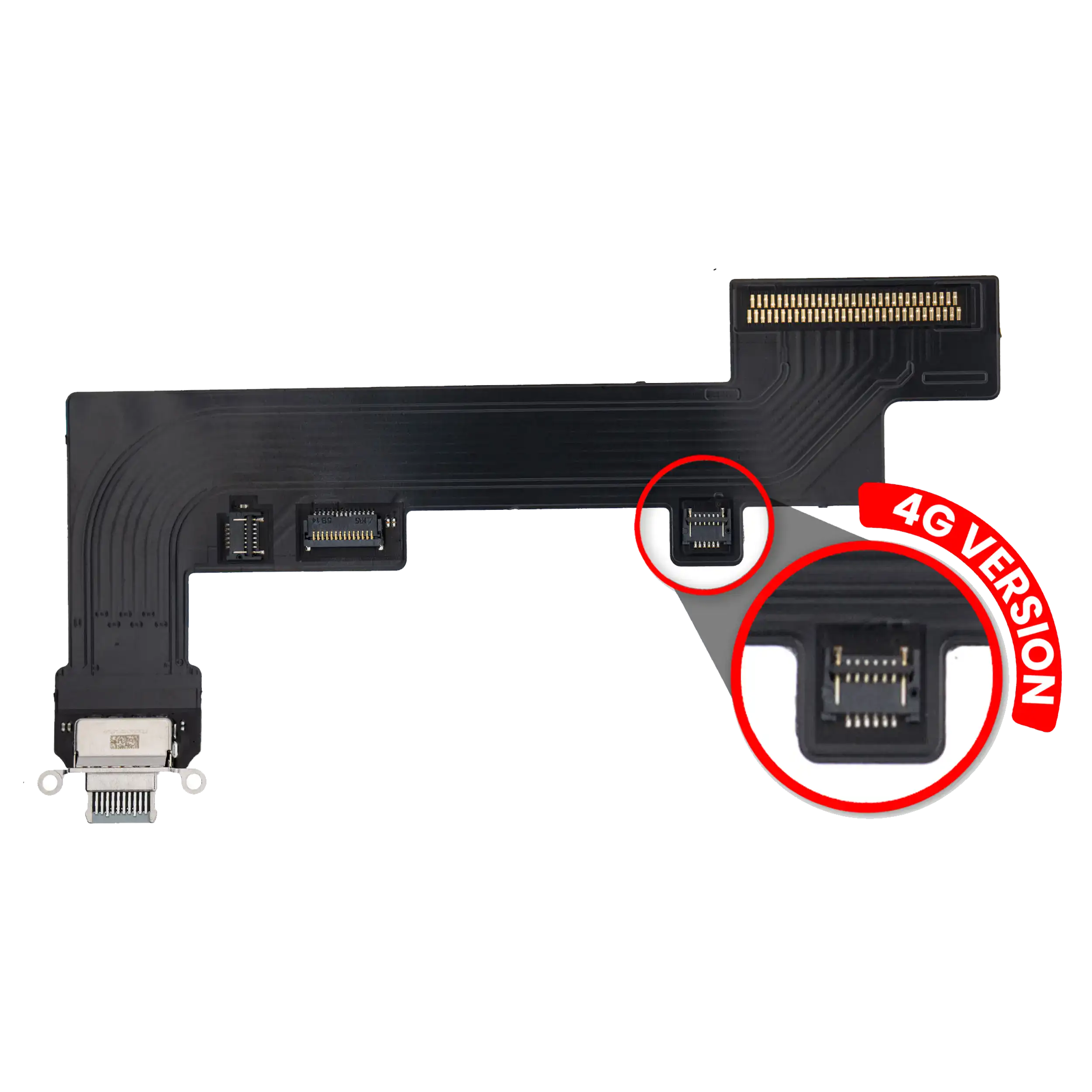 Charging Port Flex Cable for iPad Air 4 (Cellular) (Aftermarket Plus) (Sky Blue)