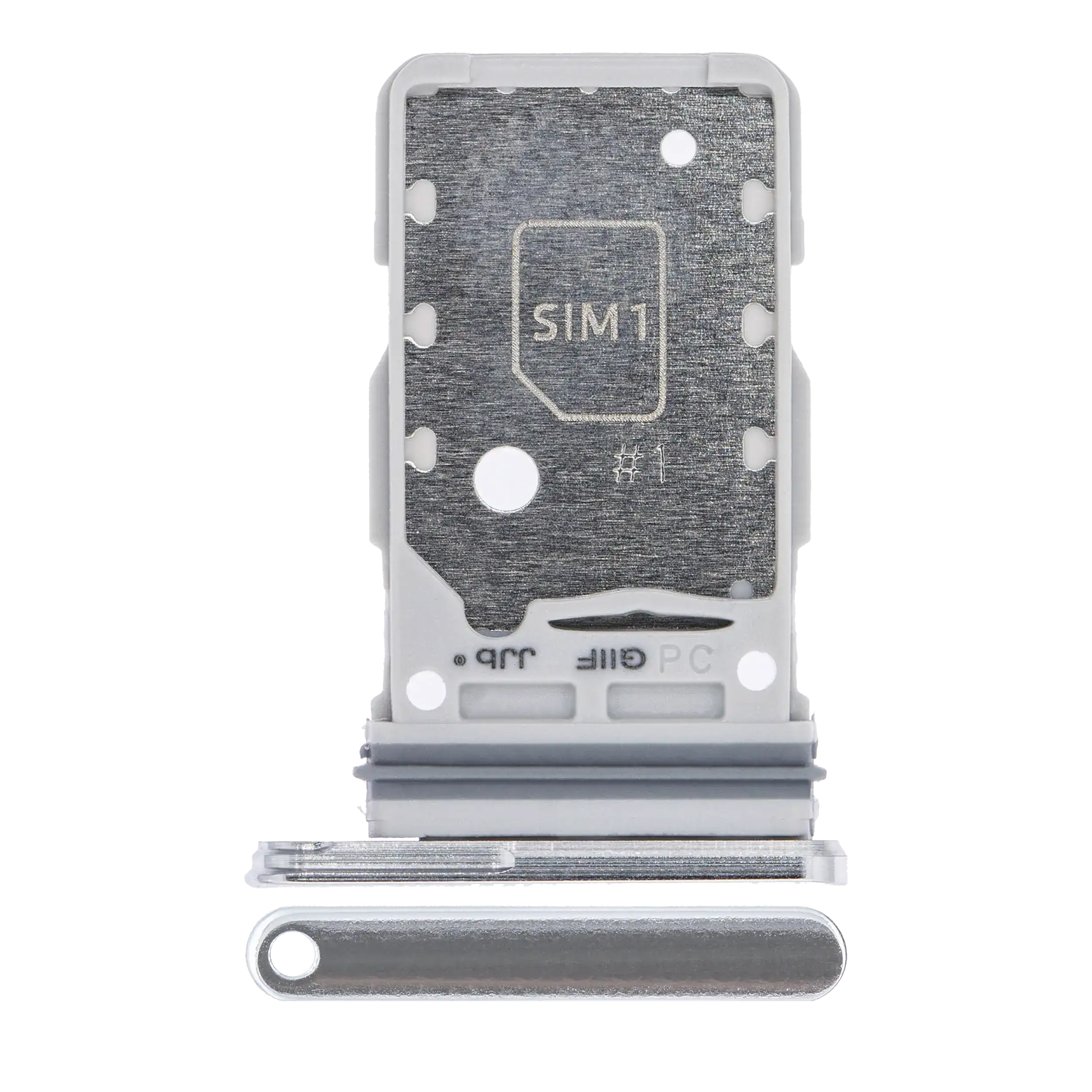 Dual SIM Card Tray for Samsung Galaxy S21 Ultra (Phantom Silver)
