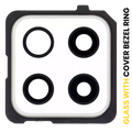 Rear Camera Lens with Frame and Cover for Samsung Galaxy A42 5G (A426 / 2020) (Prism Dot White)