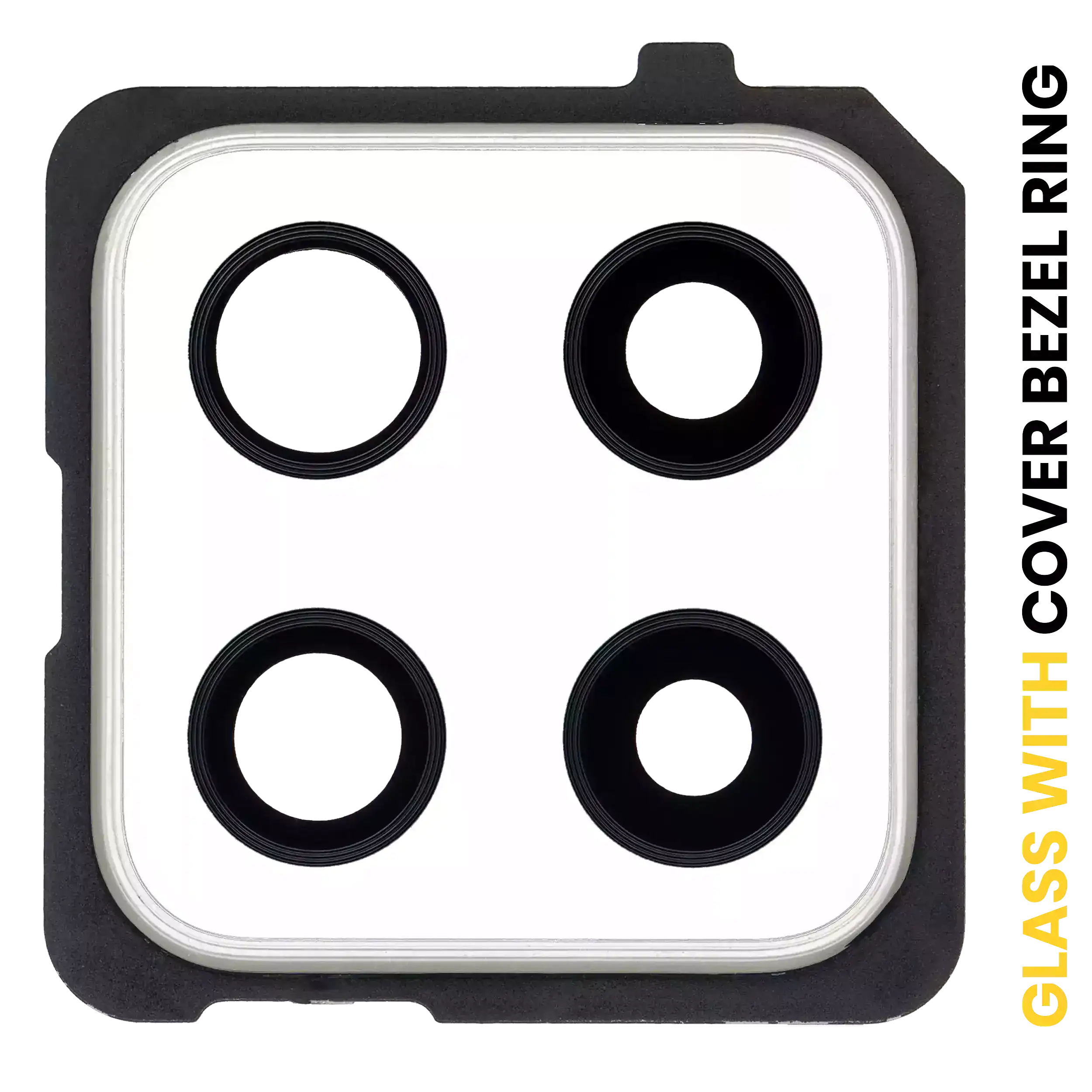 Kameralinse hinten m. Rahmen & Abdeckung f. Samsung A42 5G Prism Dot White