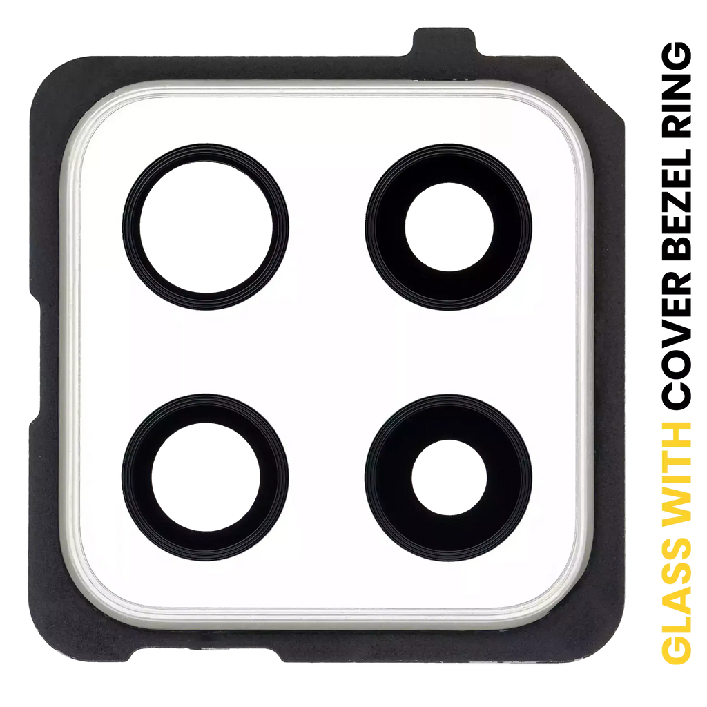 Kameralinse hinten m. Rahmen & Abdeckung f. Samsung A42 5G Prism Dot White