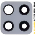Samsung A42 5G Kameralinse hinten mit Rahmenring Prism Dot Gray
