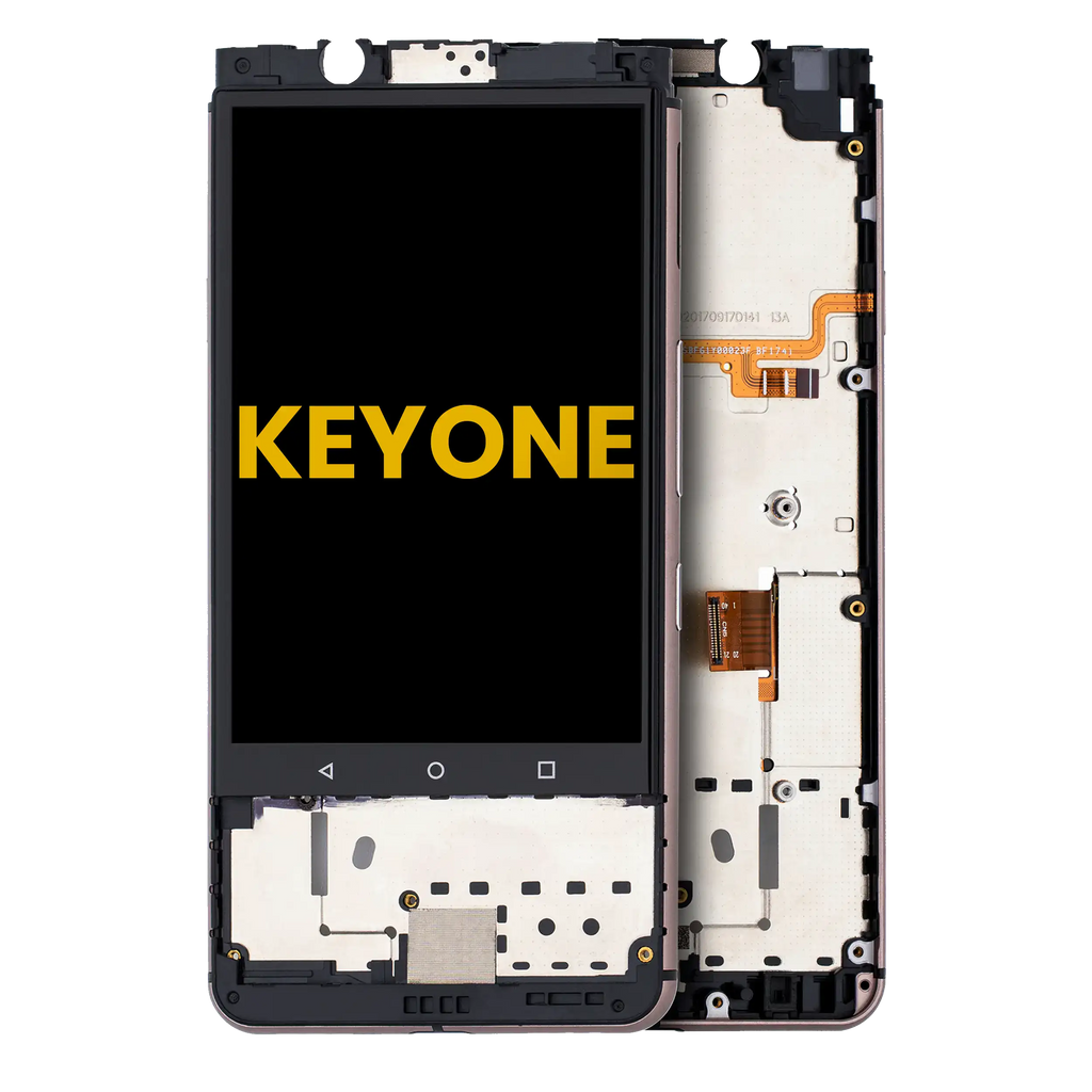 LCD-Display mit Rahmen für BlackBerry KEYone (Generalüberholt, Bronze)