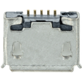Charging port, soldering required - 5 Pin - Micro B - 2 Anchor Points (C008)