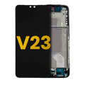 OLED-Display mit Rahmen für Vivo V23 5G (refurbished, Sunshine Gold)
