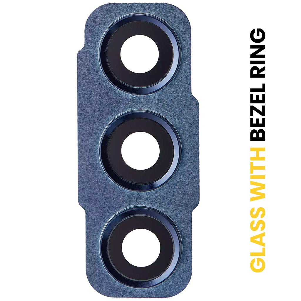 Kameralinse hinten mit Einfassungsring für Samsung Galaxy S21 FE 5G (Blau)