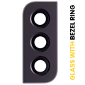 Kameralinse hinten mit Rahmen für Samsung Galaxy S22 / S22 Plus (Phantom Black)