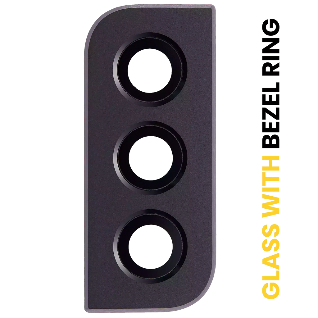 Kameralinse hinten mit Rahmen für Samsung Galaxy S22 / S22 Plus (Phantom Black)