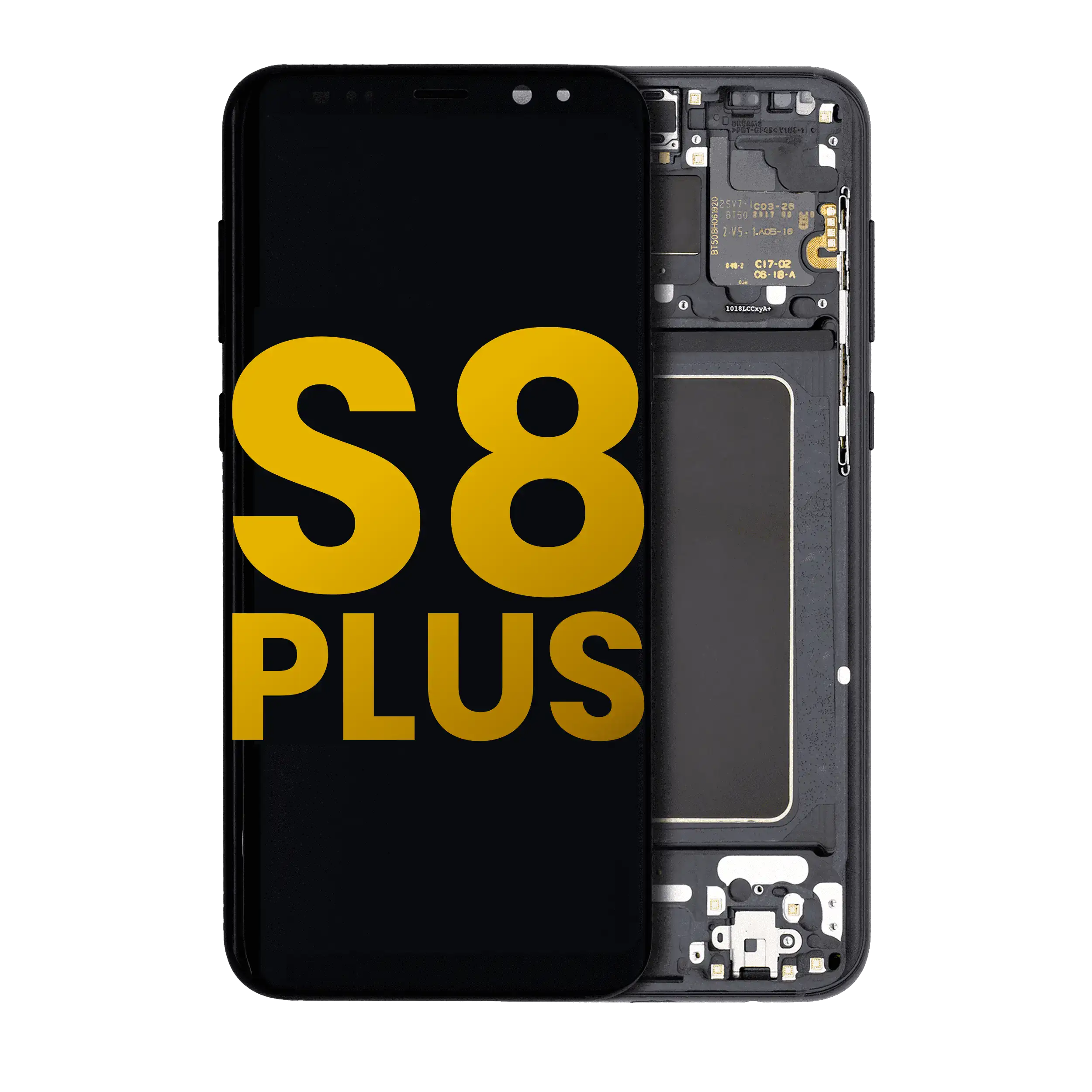 OLED-Display mit Rahmen für Samsung Galaxy S8 Plus (Refurb., Midnight Schwarz)