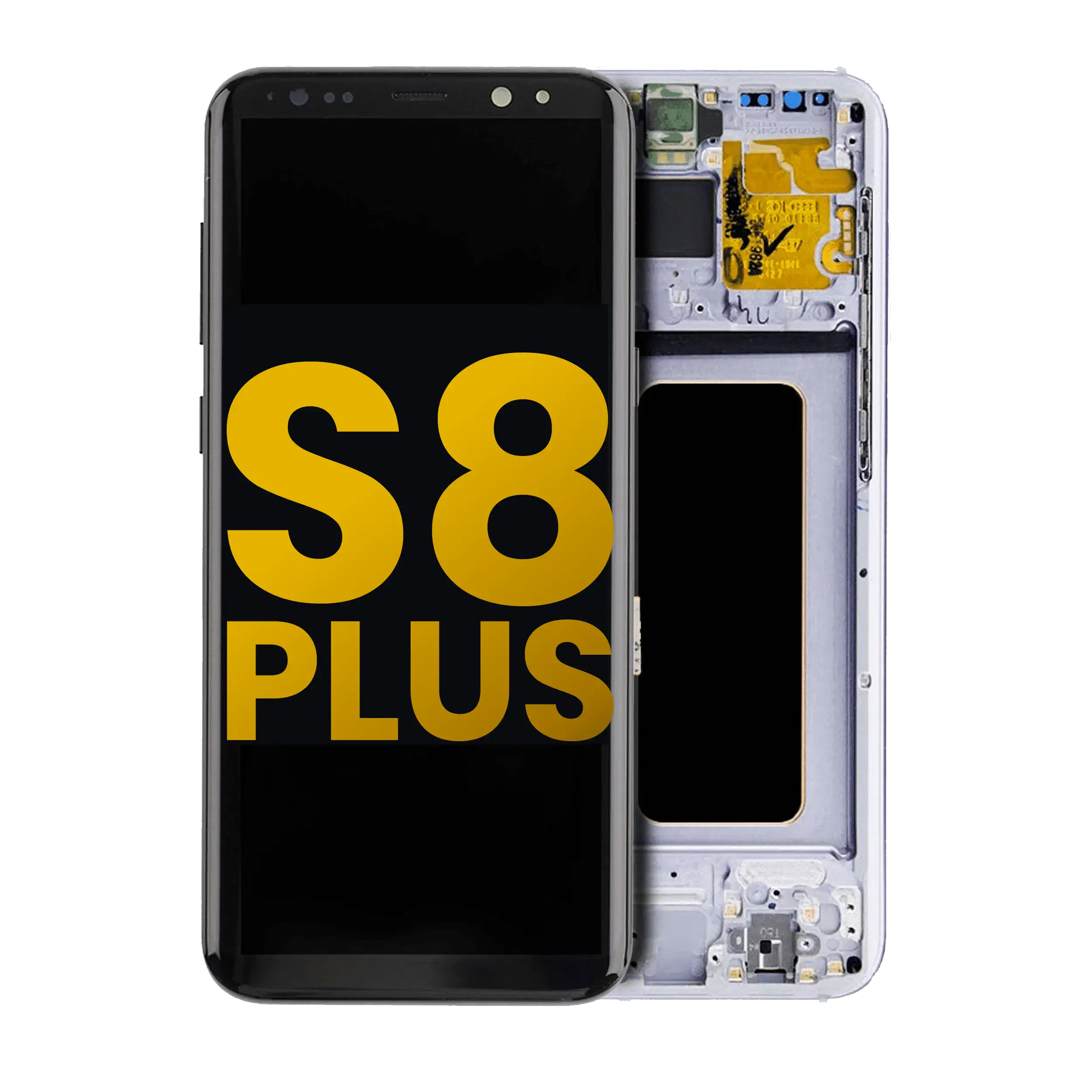 OLED-Display mit Rahmen für Samsung Galaxy S8 Plus (Refurbished) (Orchid Gray)