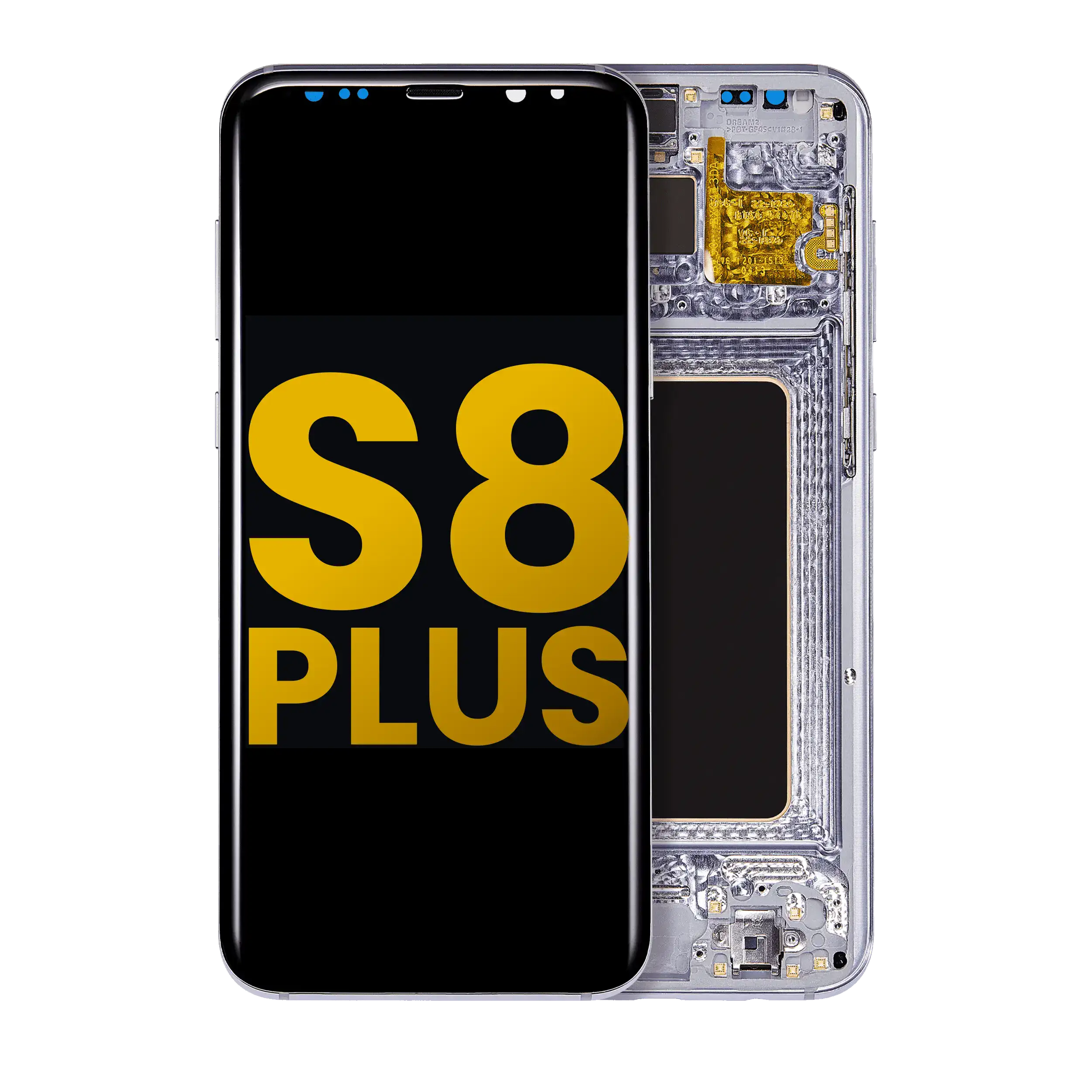 OLED-Display mit Rahmen für Samsung Galaxy S8 Plus (Refurbished) (Arctic Silver)