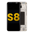 OLED-Display mit Rahmen für Samsung Galaxy S8 (Generalüberholt) (Arctic Silver)