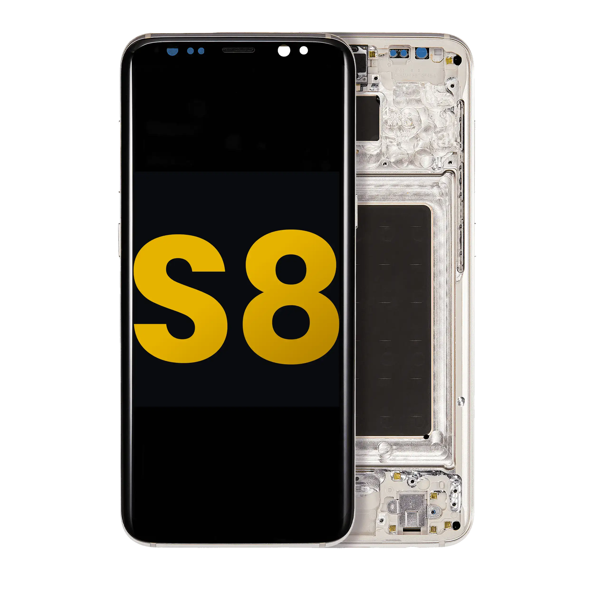 OLED-Display mit Rahmen für Samsung Galaxy S8 (Generalüberholt) (Arctic Silver)