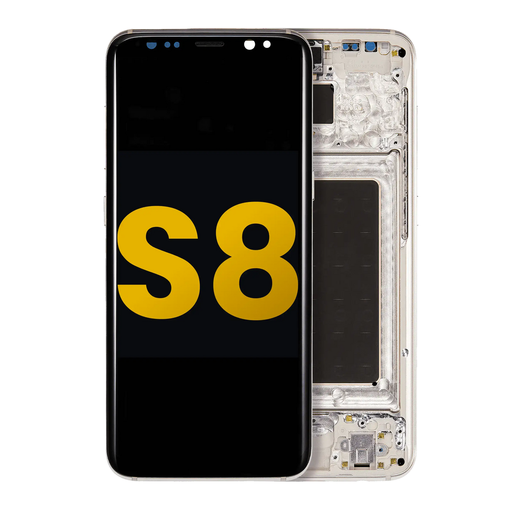 OLED Display with Frame for Samsung Galaxy S8 (Refurbished) (Arctic Silver)