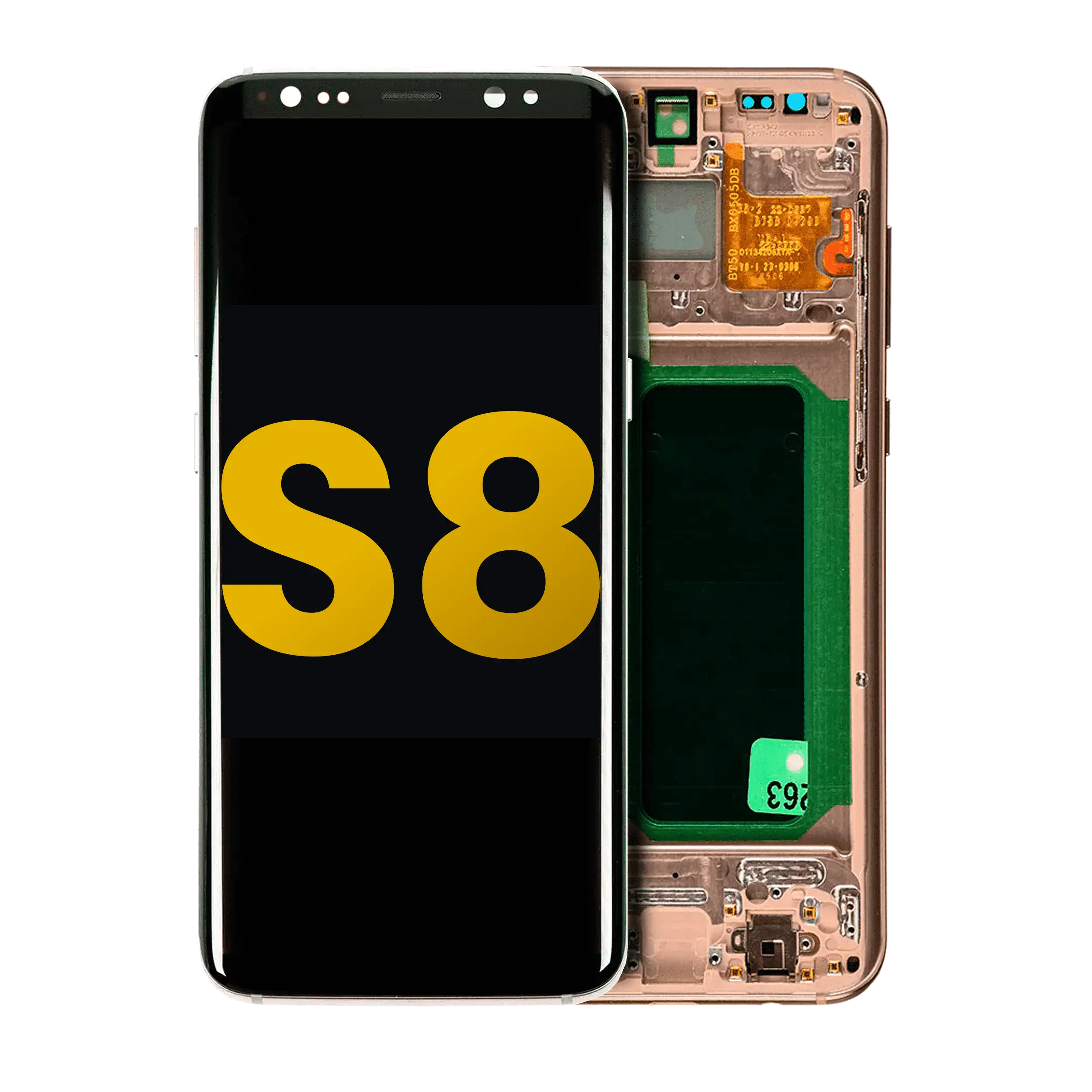 OLED-Display mit Rahmen für Samsung Galaxy S8 (Refurbished) (Maple Gold)