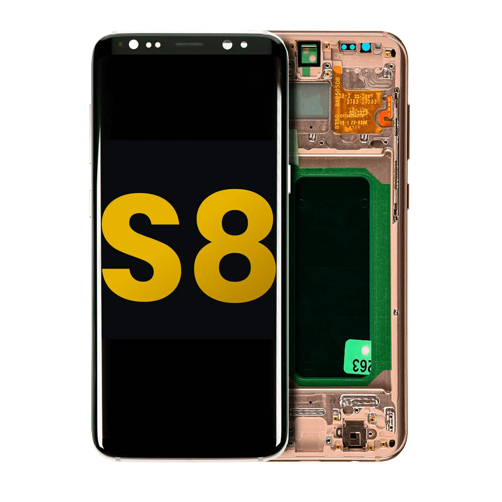 OLED-Display mit Rahmen für Samsung Galaxy S8 (Refurbished) (Maple Gold)