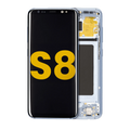 OLED Complete Display with Frame for Samsung Galaxy S8 (Refurbished) (Coral Blue)