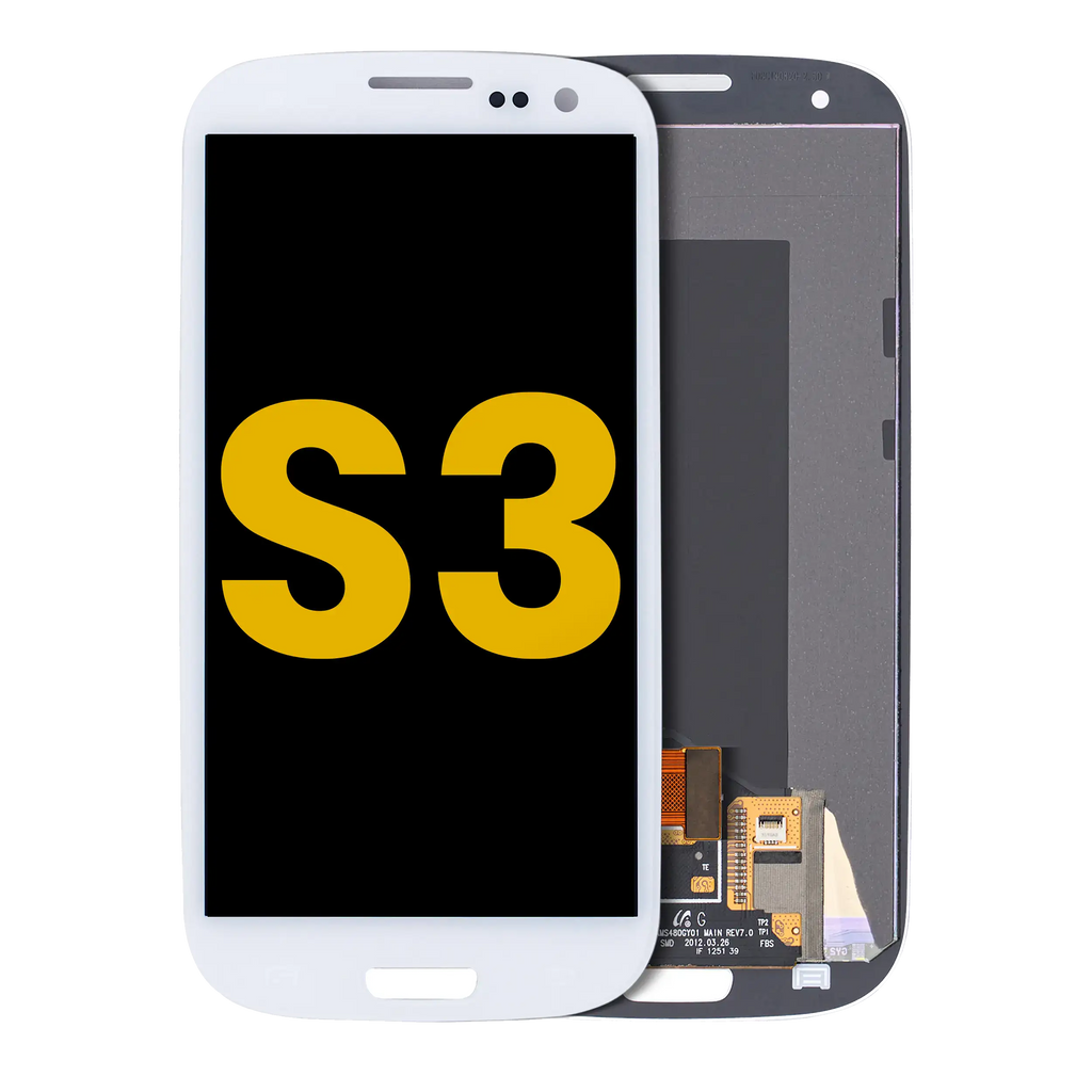 LCD-Komplettdisplay ohne Rahmen für Samsung Galaxy S3 (Refurbished) (Weiß)
