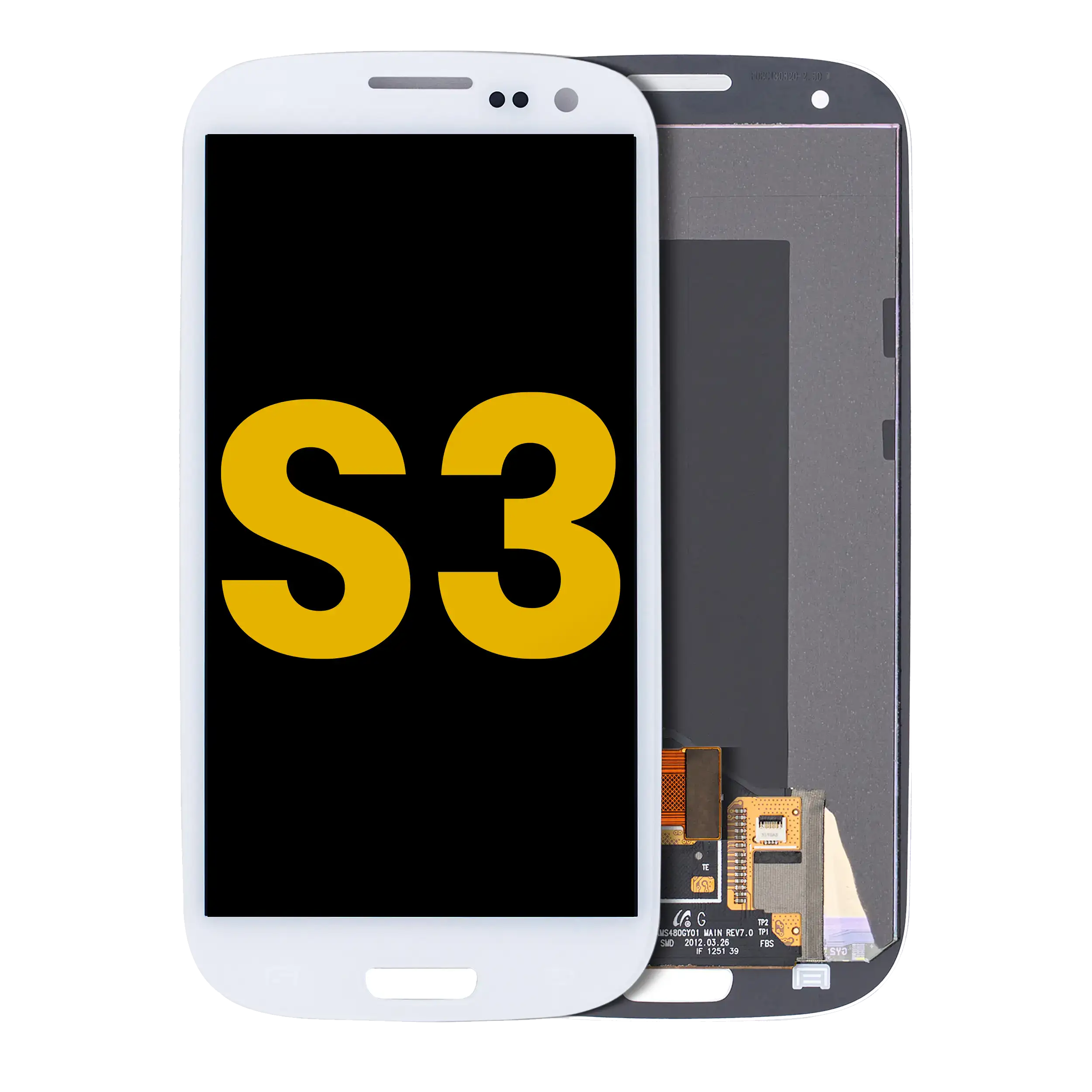 LCD Full Display without Frame for Samsung Galaxy S3 (Refurbished) (White)