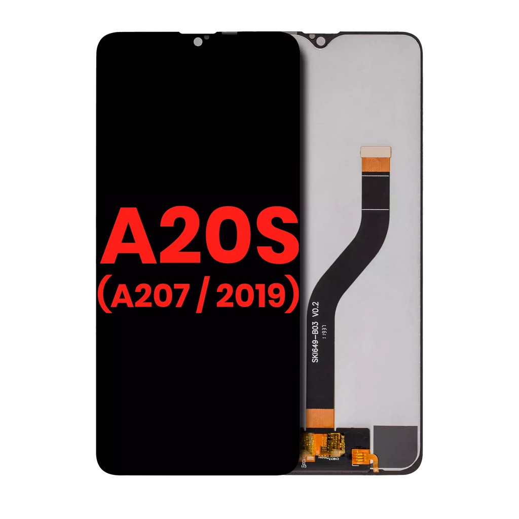 LCD-Display ohne Rahmen für Samsung Galaxy A20s Aftermarket Plus