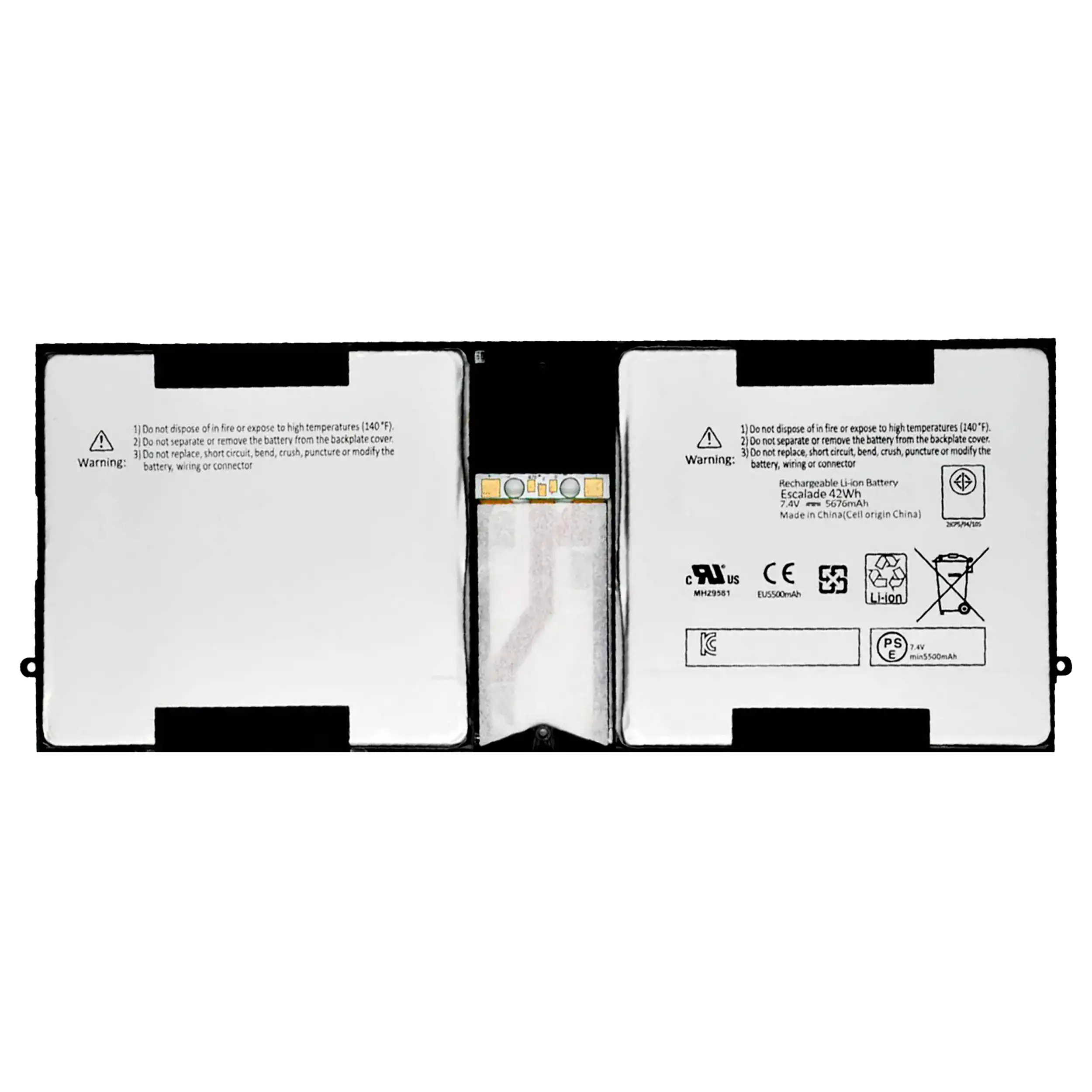 Replacement battery for Microsoft Surface Pro (1514)