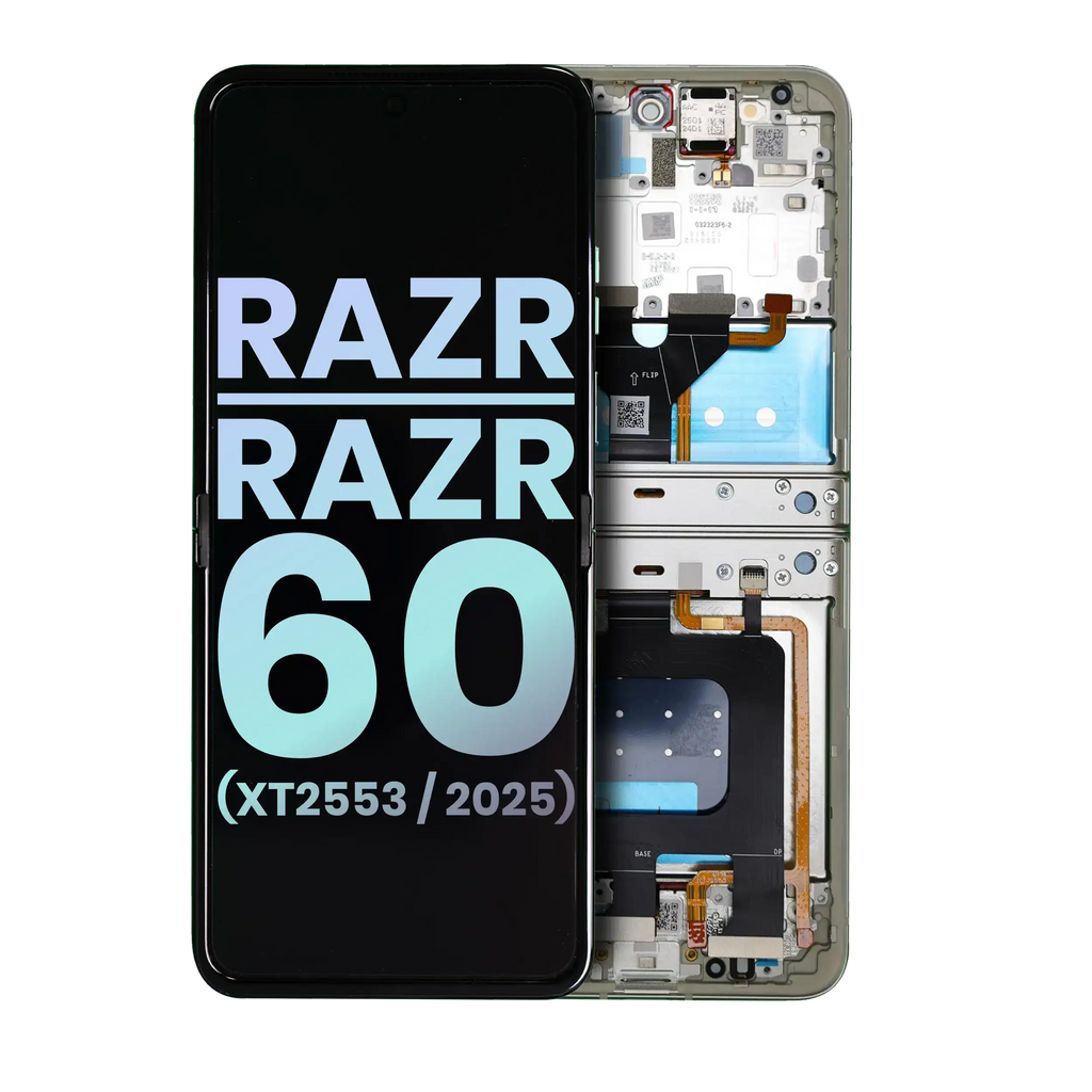 OLED Display with Frame for Motorola Razr / Razr 60 (XT2553 / 2025) (Original OEM) (Lightest Sky)