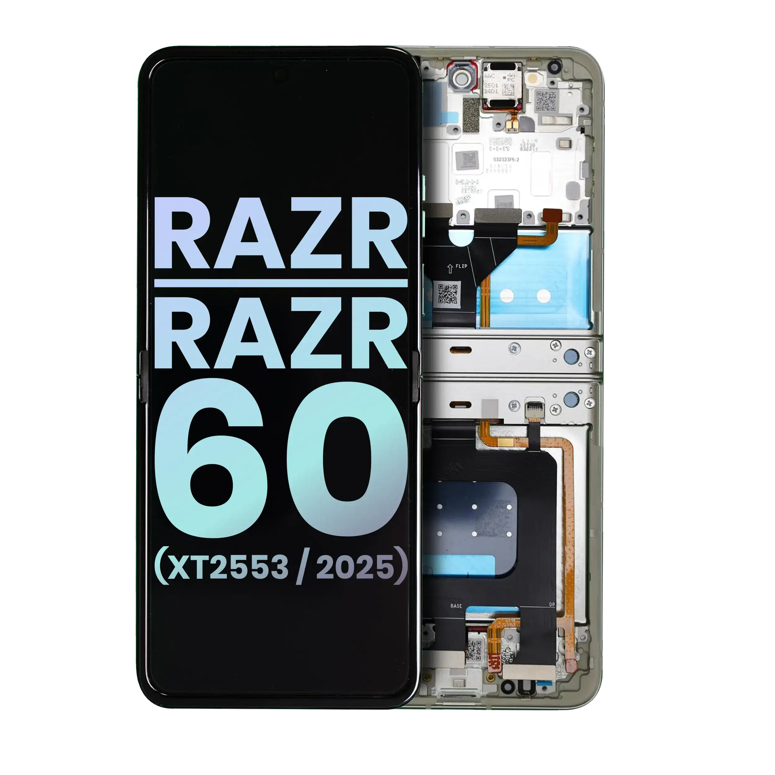 OLED Display with Frame for Motorola Razr / Razr 60 (XT2553 / 2025) (Original OEM) (Lightest Sky)